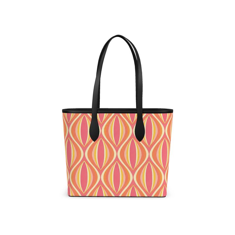 Modern Geo Echo Leather City Shopper