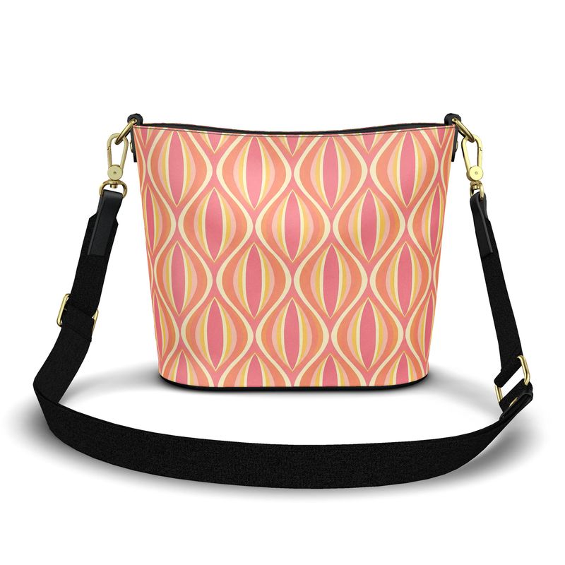 Modern Geo Echo Large Leather Bucket Tote