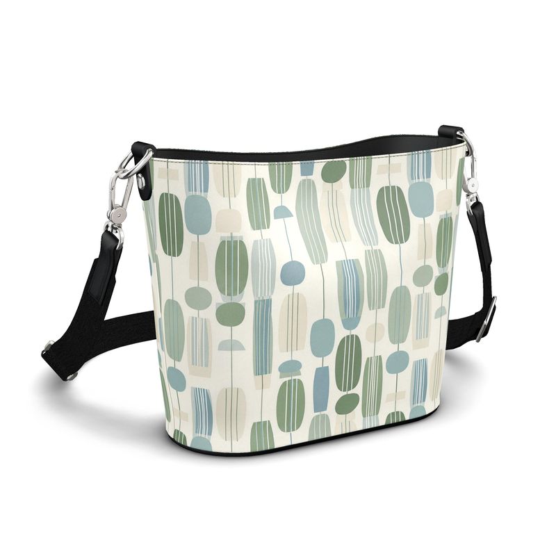 Modern Geo Nova Large Leather Bucket Tote