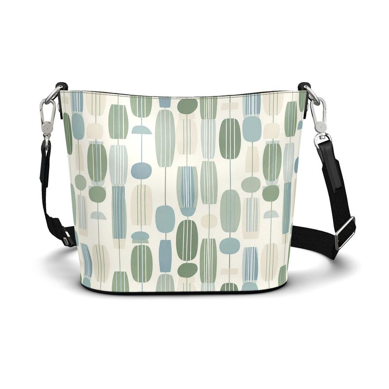 Modern Geo Nova Large Leather Bucket Tote