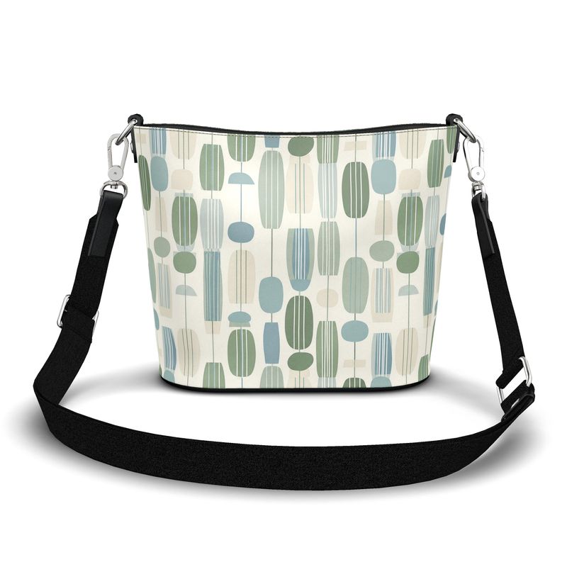 Modern Geo Nova Large Leather Bucket Tote
