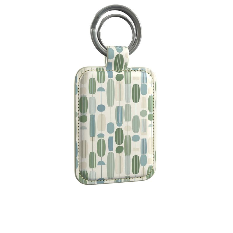 Modern Geo Nova Leather Keyring