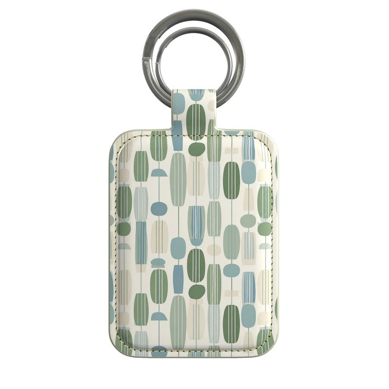 Modern Geo Nova Leather Keyring