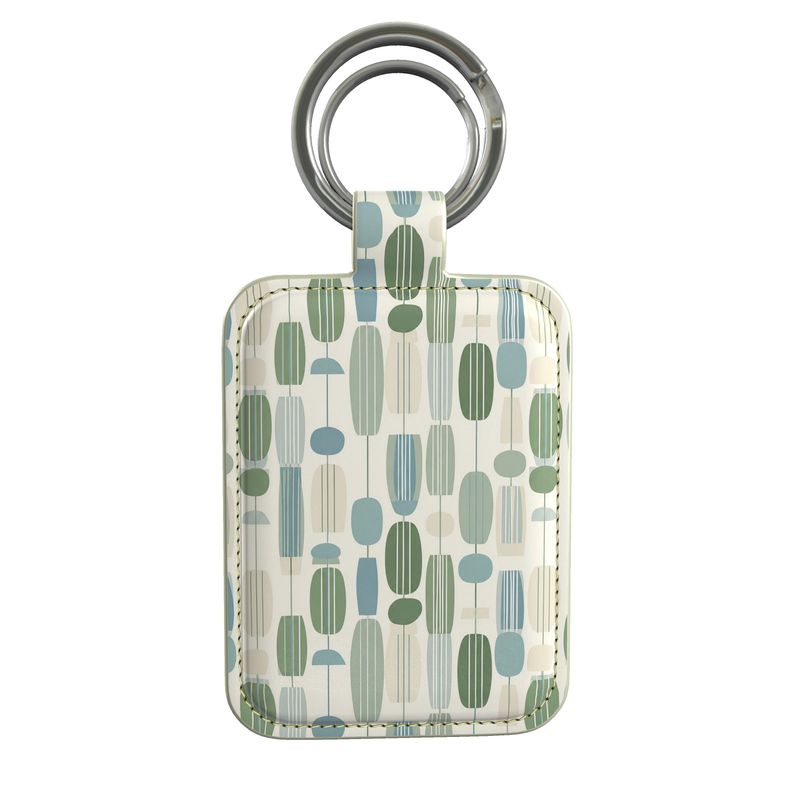 Modern Geo Nova Leather Keyring