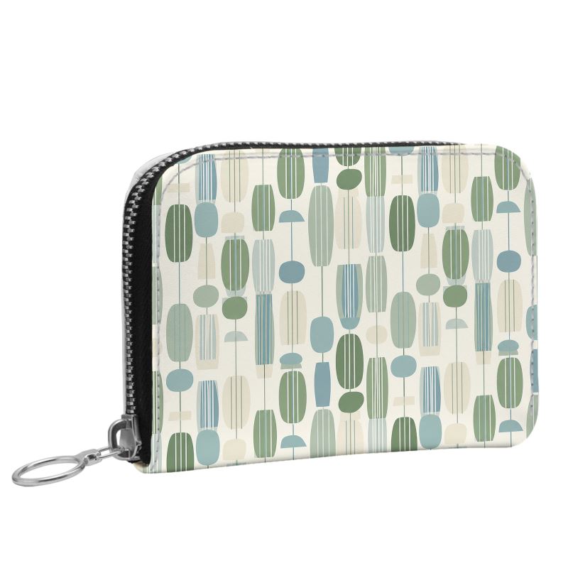 Modern Geo Nova Small Leather Zip Wallet