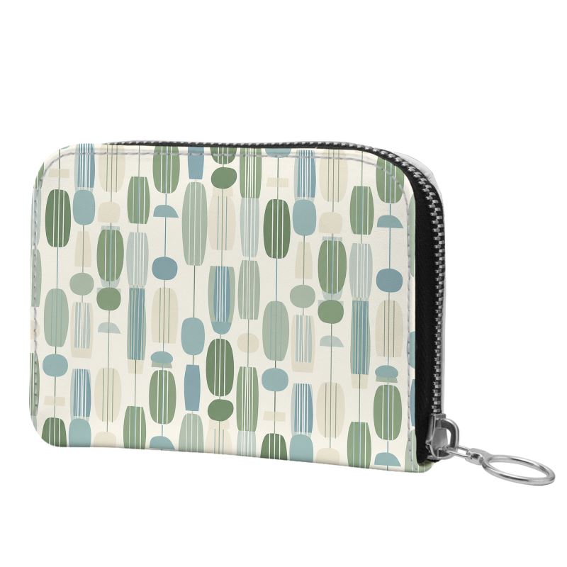 Modern Geo Nova Small Leather Zip Wallet