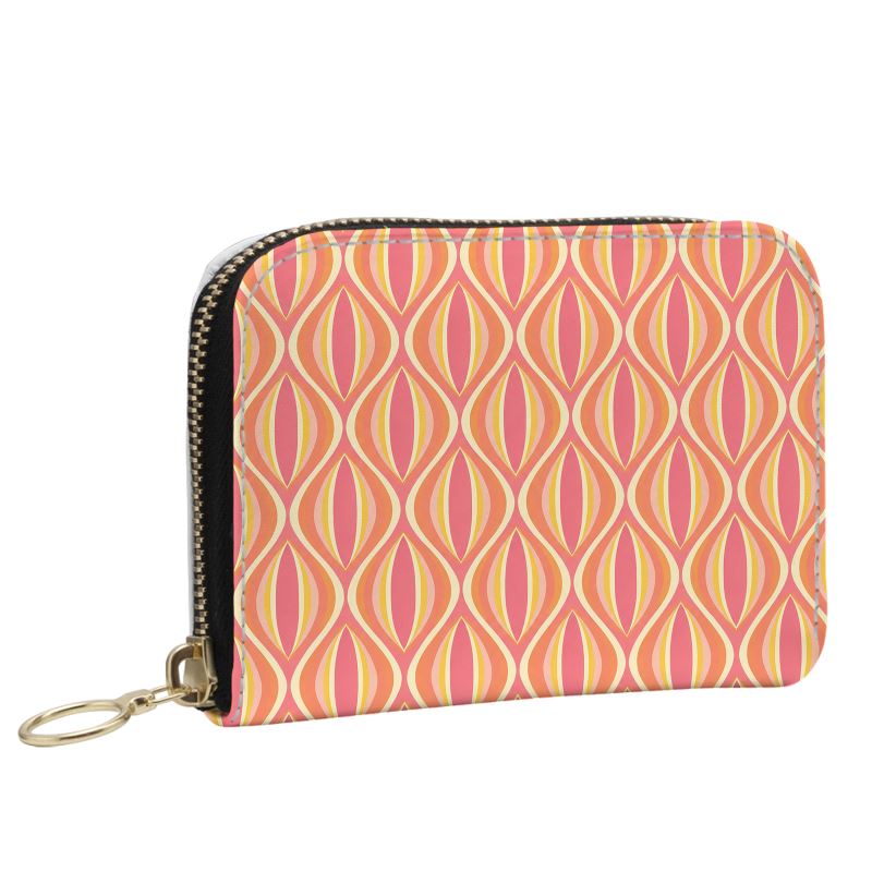 Modern Geo Echo Small Leather Zip Wallet