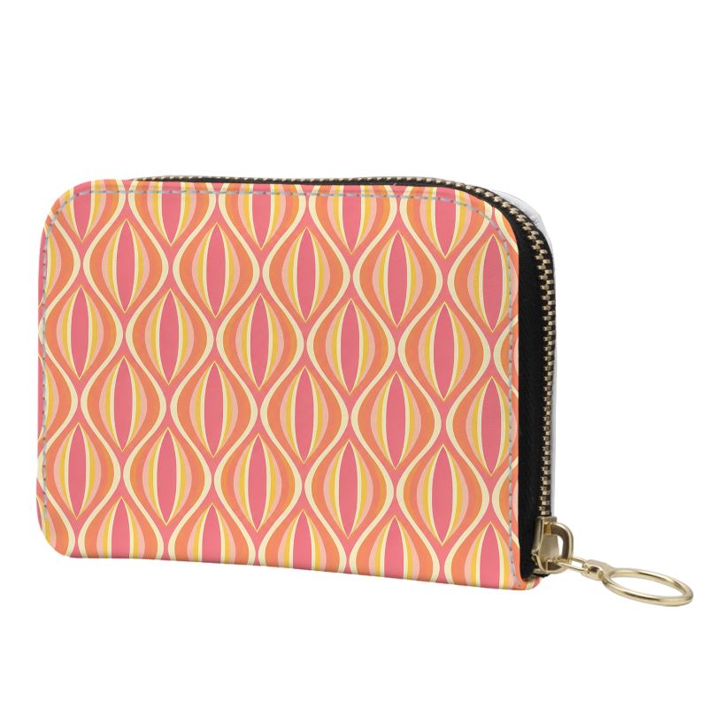 Modern Geo Echo Small Leather Zip Wallet