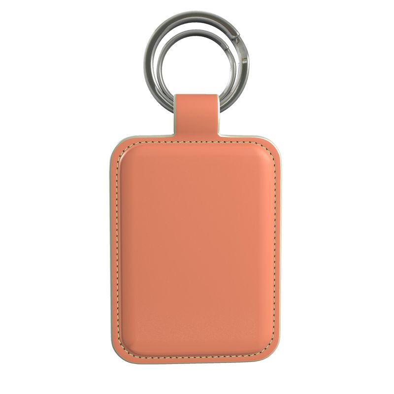 Leather Keyring in Melon