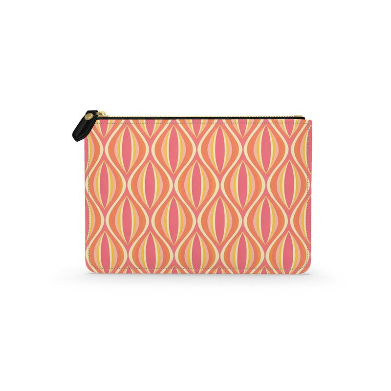 Modern Geo Echo Leather pouch