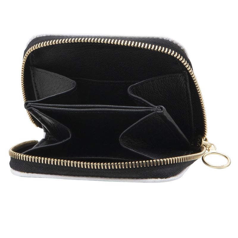 Small Leather Zip Wallet in Melon