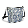 Modern Geo Mosaic Large Leather Bucket Tote