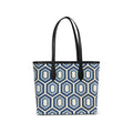 Modern Geo Mosaic Leather City Shopper