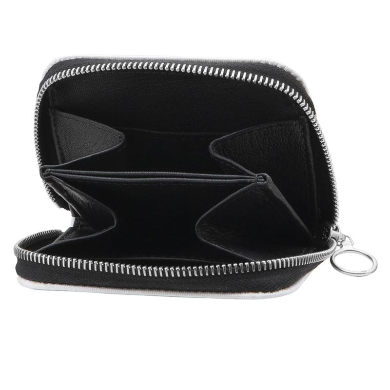 Small Leather Zip Wallet in Harbor
