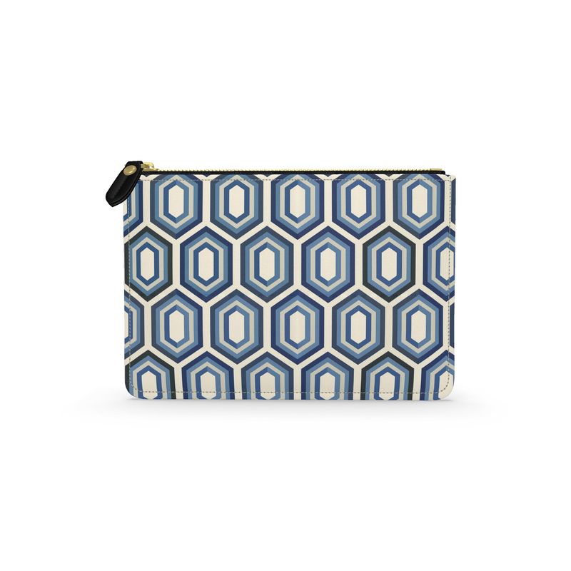 Modern Geo Mosaic Leather pouch