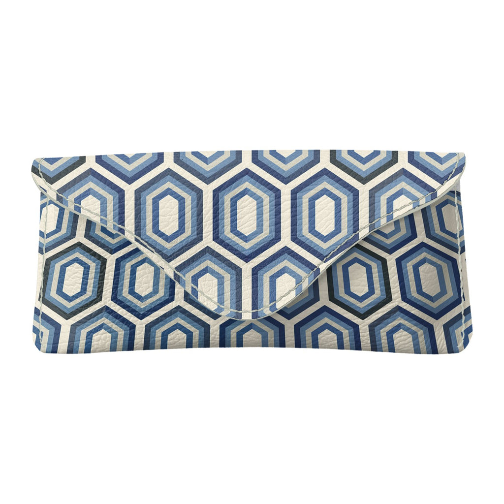 Modern Geo Mosaic Flapover Glasses Case