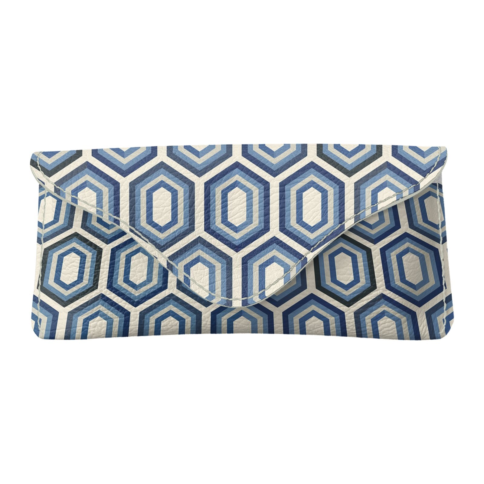 Modern Geo Mosaic Flapover Glasses Case