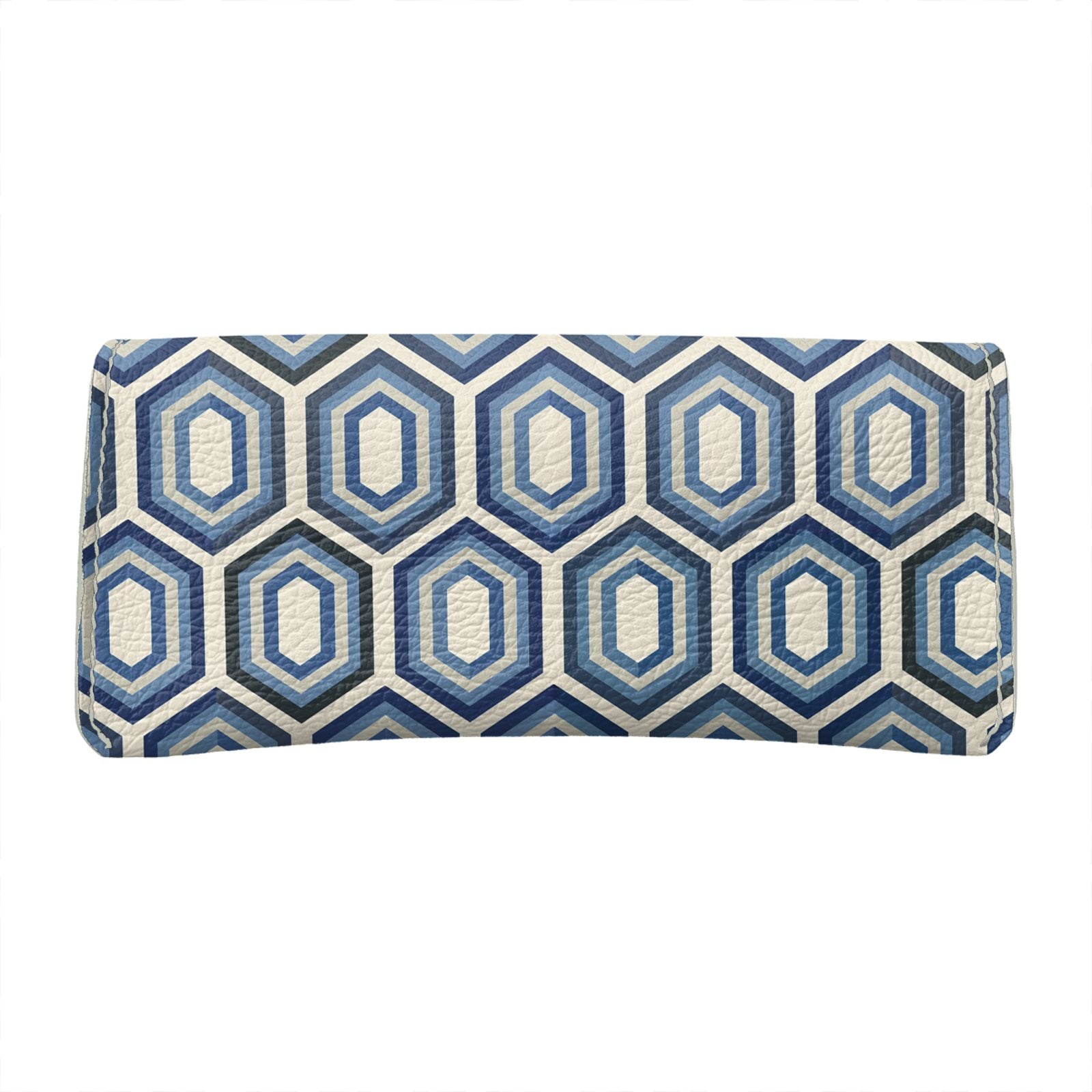 Modern Geo Mosaic Flapover Glasses Case