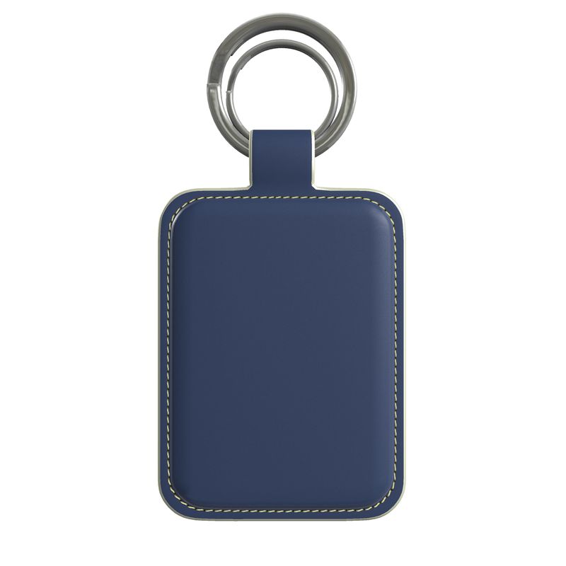Leather Keyring in Harbor