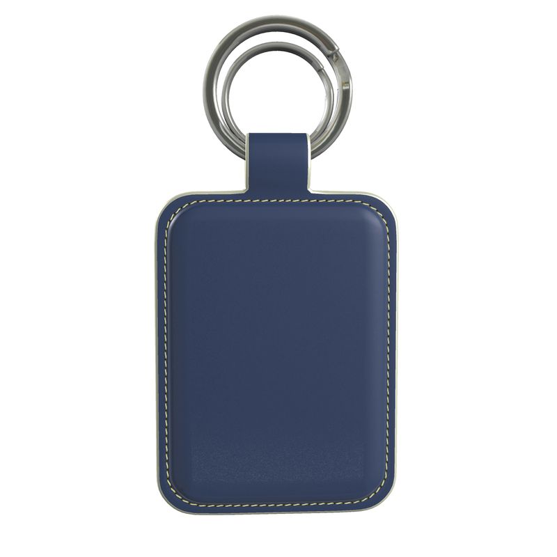 Leather Keyring in Harbor