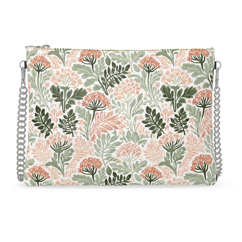 Wildflower Garden PInk Crossbody Bag With Chain