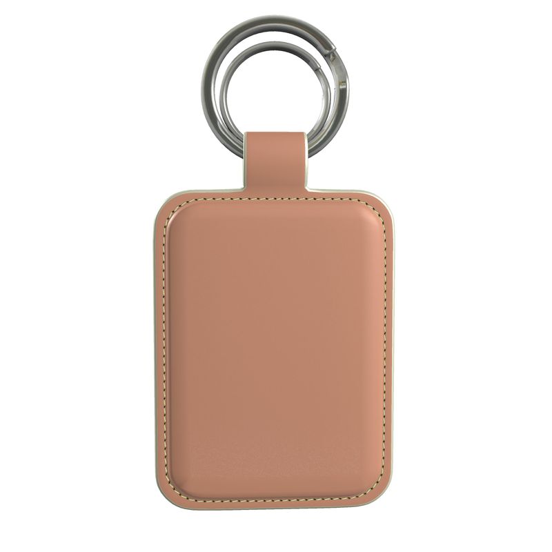 Wildflower Garden Pink Leather Keyring