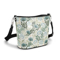 Wildflower Garden Blue Large Leather Bucket Tote