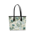 Wildflower Garden Blue Leather City Shopper