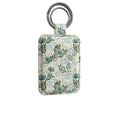 Wildflower Garden Blue Leather Keyring