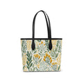 Wildflower Garden Gold Leather City Shopper