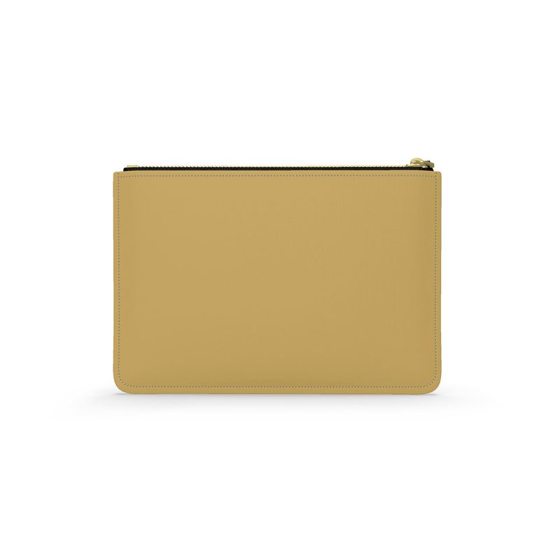 Wildflower Garden Gold Leather pouch