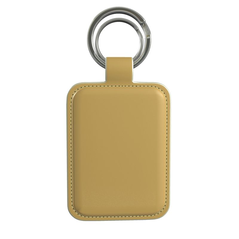 Wildflower Garden Gold Leather Keyring