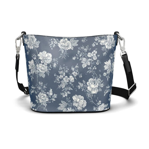 Chantilly Toile Large Leather Bucket Tote