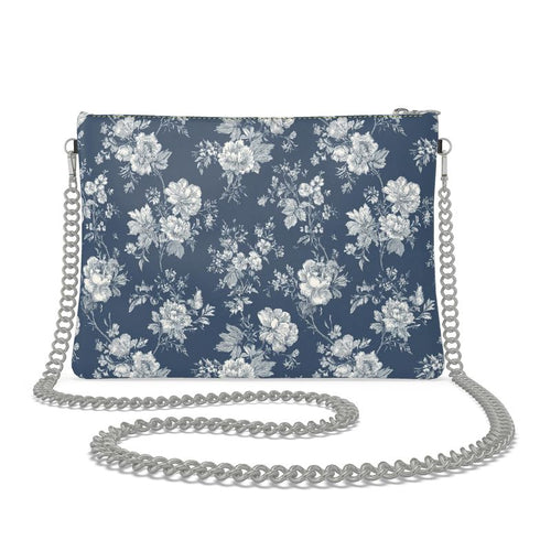 Chantilly Toile Leather Crossbody Bag With Chain