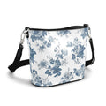 Blue Rose Toile Leather Bucket Tote