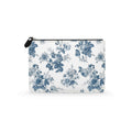 French Blue Rose Toile Small Leather pouch