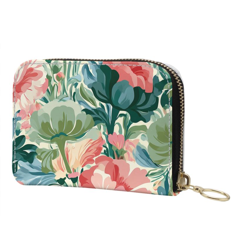 Garden Party Camilia Small Leather Zip Wallet