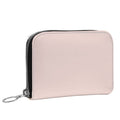 Small Leather Zip Wallet in Blush