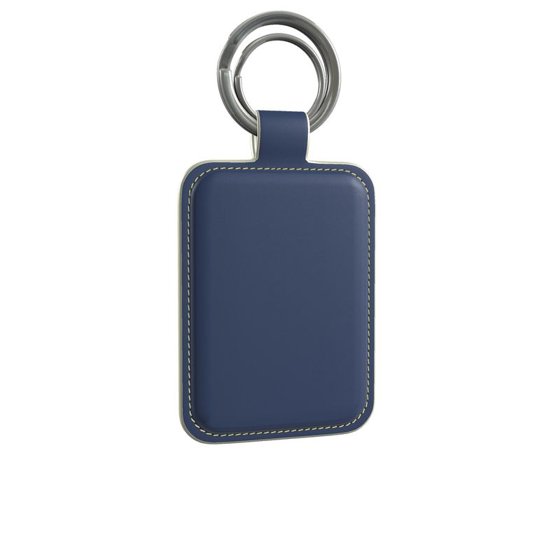 Leather Keyring in Harbor
