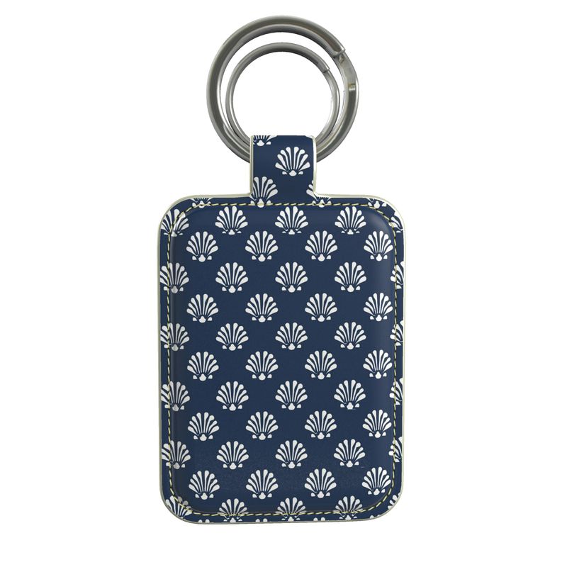 Leather Keyring in Harbor
