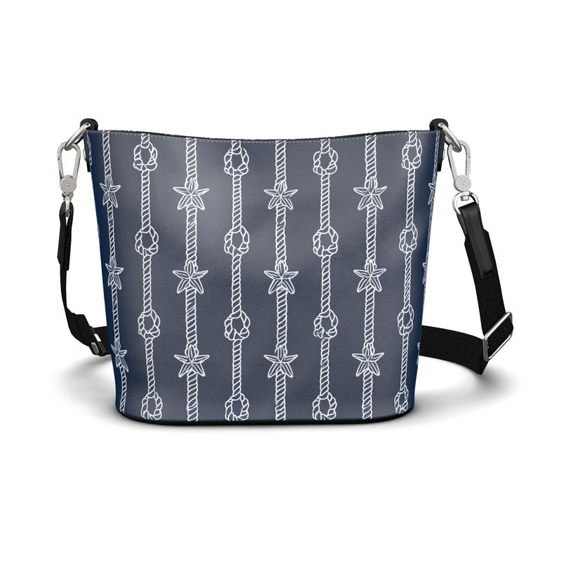 Harbor Ropes Large Leather Bucket Tote