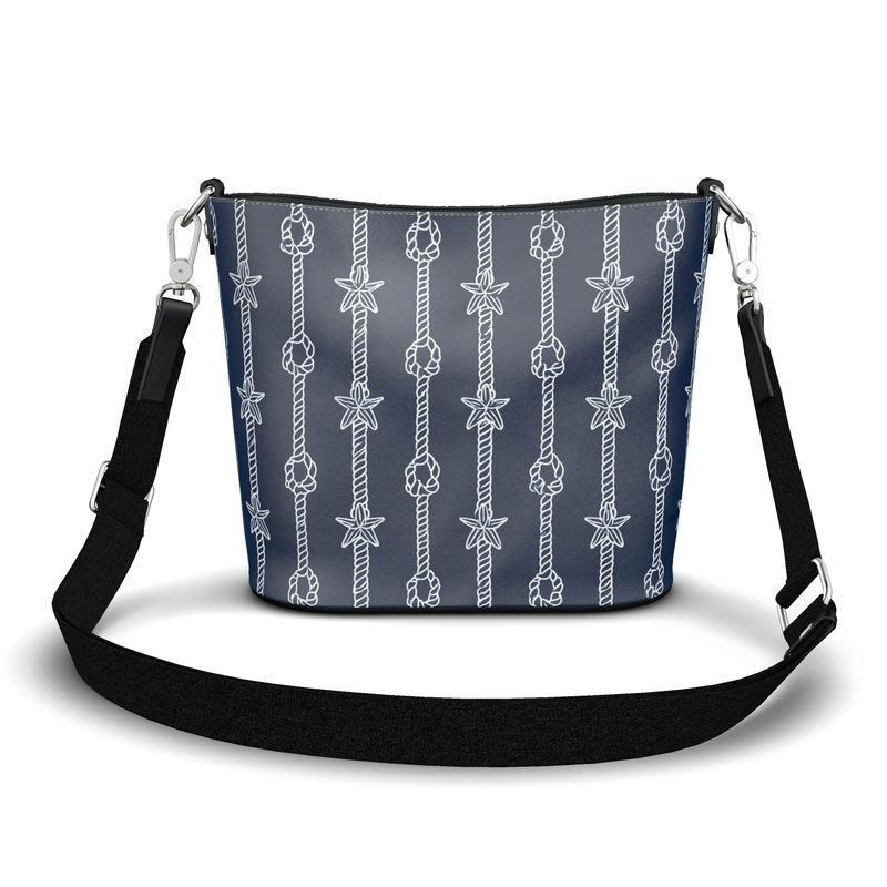 Harbor Ropes Large Leather Bucket Tote