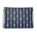 Harbor Ropes Navy Leather Crossbody Bag With Chain