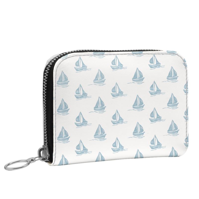 Harbor Boats Small Leather Zip Purse