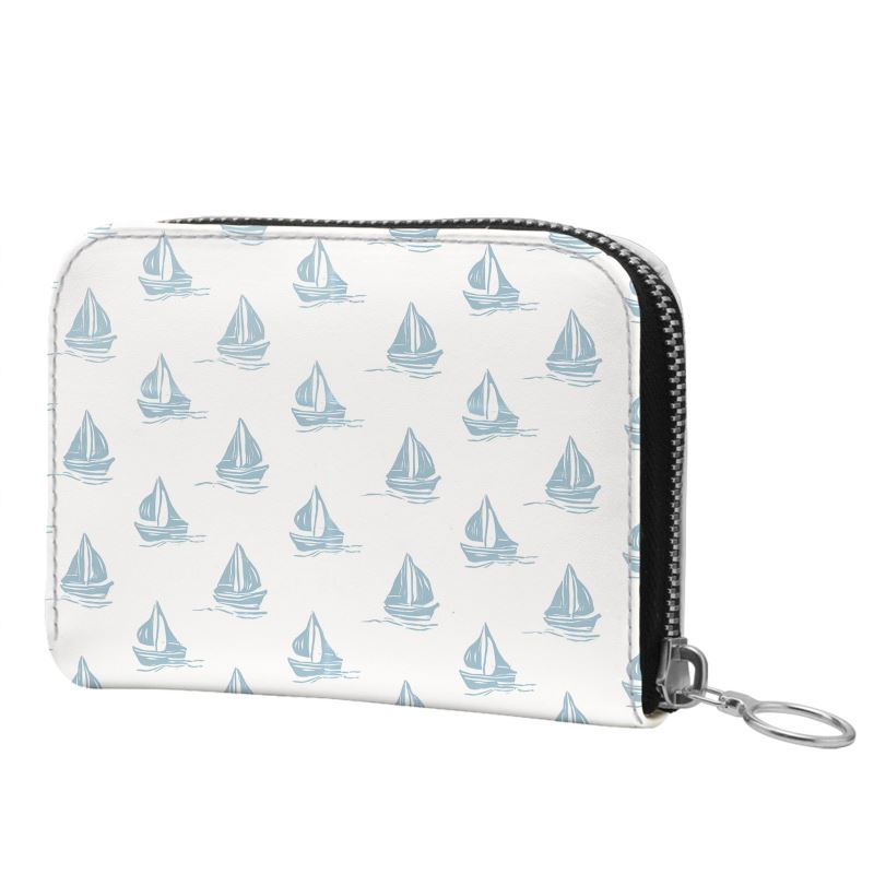 Harbor Boats Small Leather Zip Purse