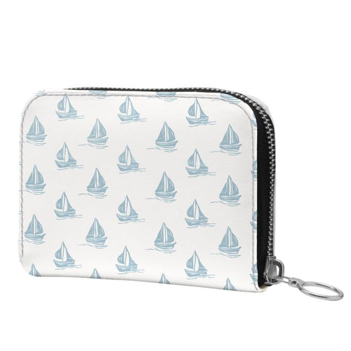 Harbor Boats Small Leather Zip Purse