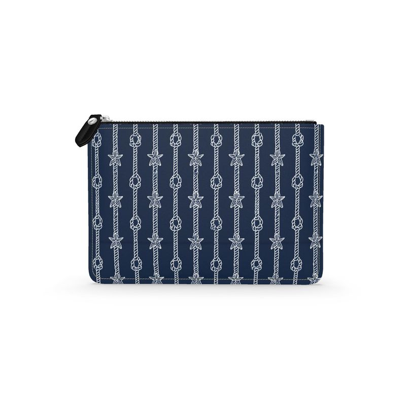 Harbor Ropes Navy Leather pouch
