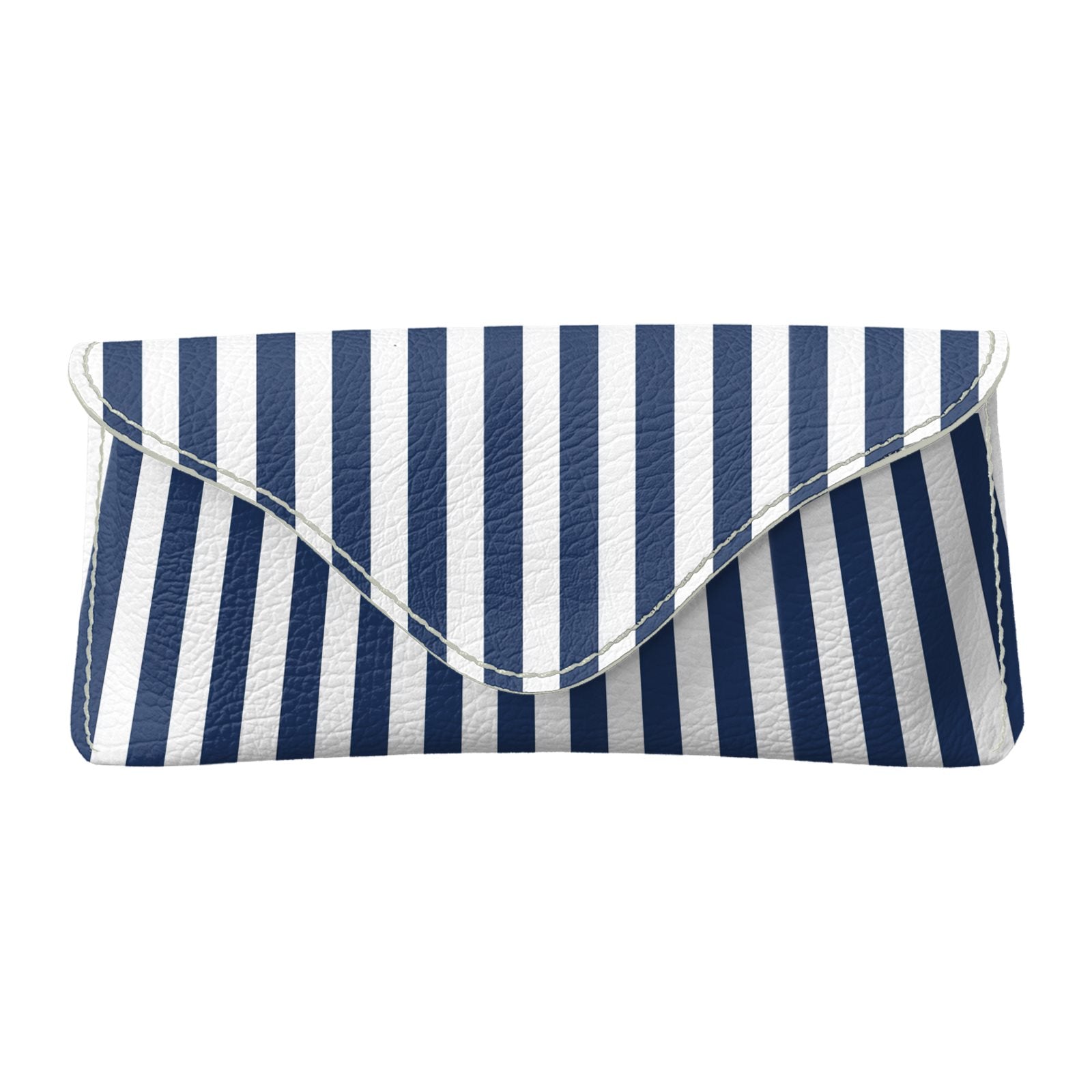 Harbor Stripe Navy Flapover Glasses Case