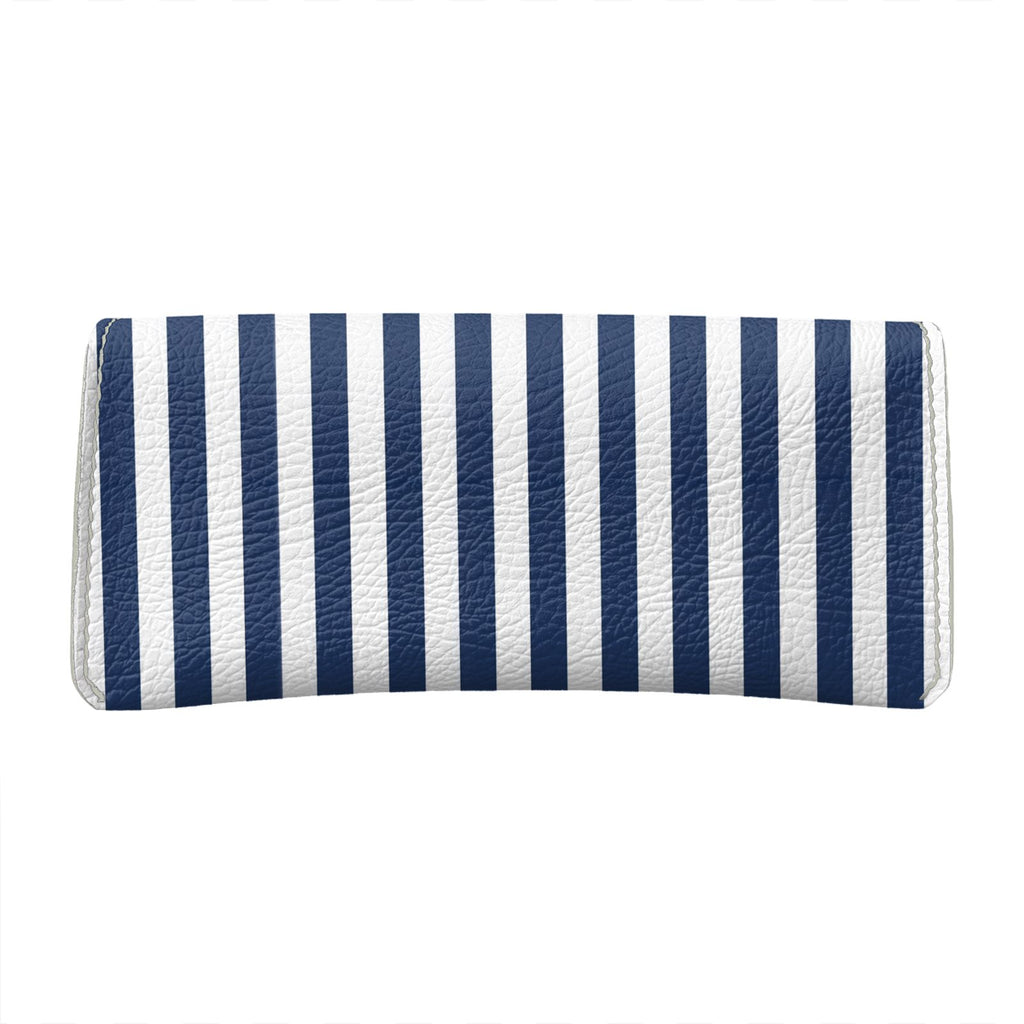 Harbor Stripe Navy Flapover Glasses Case