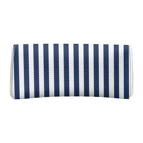 Harbor Stripe Navy Flapover Glasses Case